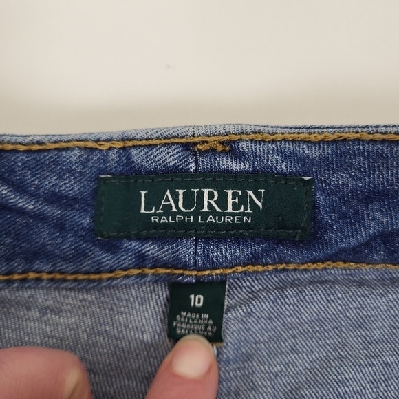 Ralph Lauren Cigarette Denim Jeans Taper Ankle Mid Rise Relaxed Fit - Picture 2 of 11